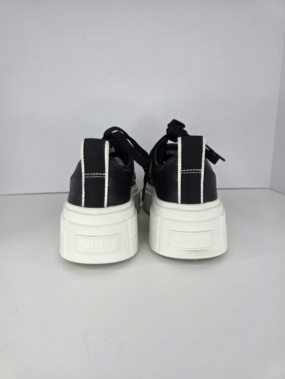 Sorel Womens Caribou X Sneakers Size 8.5 Black Leather Platform Waterproof Shoes - Picture 10 of 14